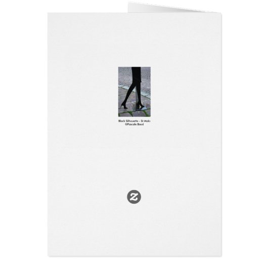 Legs Silhouette at the Corner Greeting Card (Back)