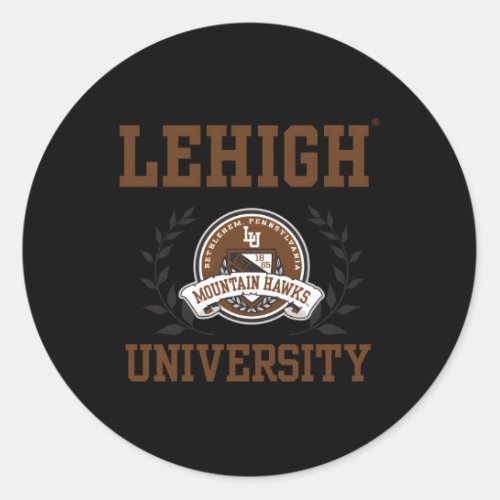 Lehigh Mountain Hawks Laurels Classic Round Sticker