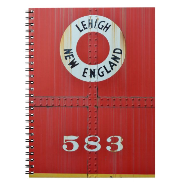 Lehigh & New England Railroad 583 Boxcar Caboose Notebook (Front)