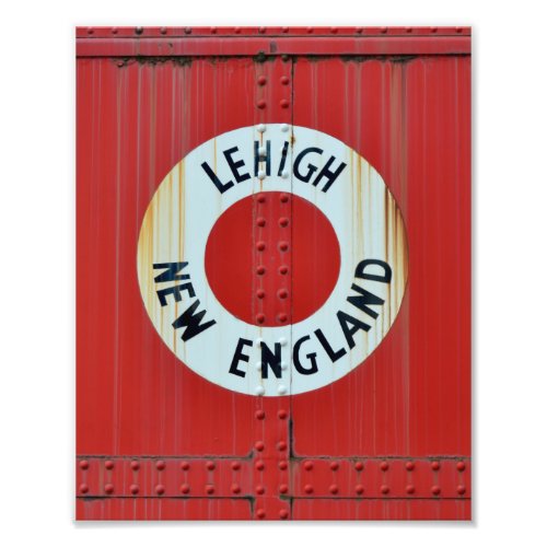 Lehigh  New England Railroad 583 Boxcar Caboose Photo Print