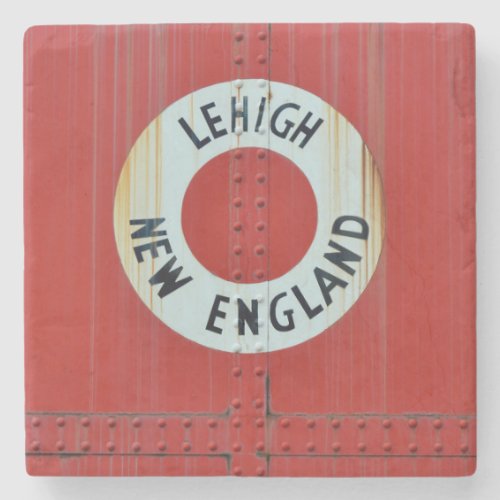 Lehigh  New England Railroad 583 Boxcar Caboose Stone Coaster