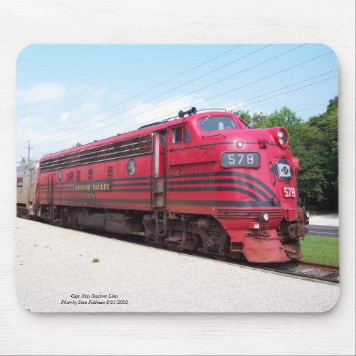 Lehigh Valley Railroad F_7A 578 at Cape May N J Mouse Pad