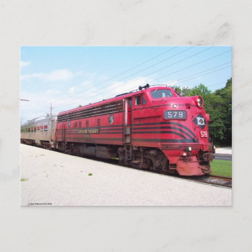 Lehigh Valley Railroad F_7A 578 at Cape May N J Postcard