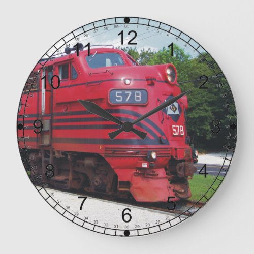 Lehigh Valley Railroad F_7A 578  Cape May NJ Large Clock