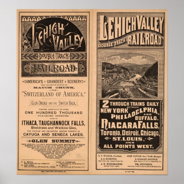 Lehigh Valley Railroad Poster (Front)