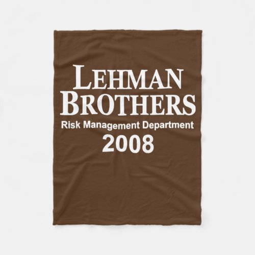Lehman Brothers Risk Management Department 2008 Fleece Blanket