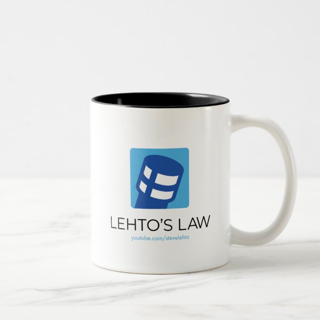 Lehto's Law Logo Two-Tone Coffee Mug (Right)