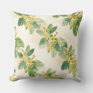 Lehua Mamo Glow – Hawaiian Nature Wonder Throw Pillow