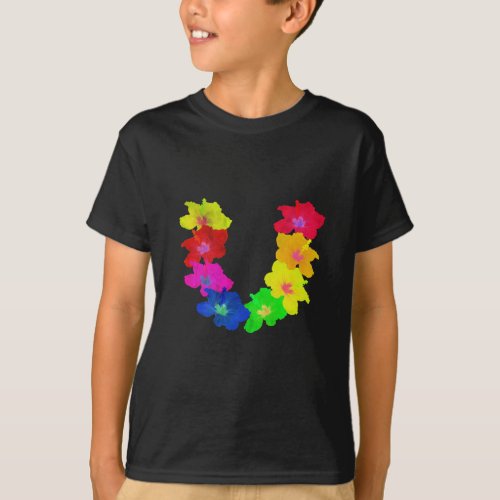 Lei Day Flower Hula Girl Hawaii Hibiscus T_Shirt