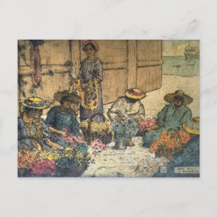 'Lei Day Hawaii' - Charles W. Bartlett Postcard
