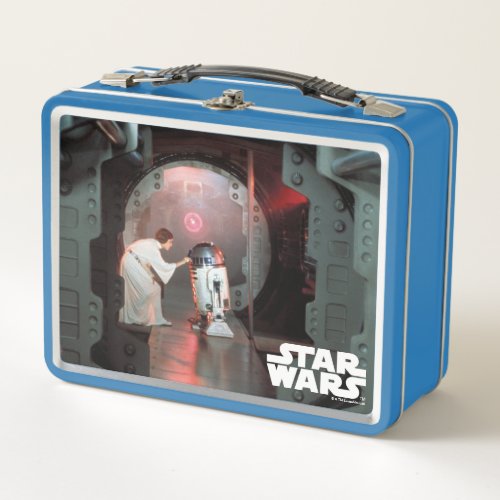 Leia and R2_D2 Secret Message Scene Metal Lunch Box