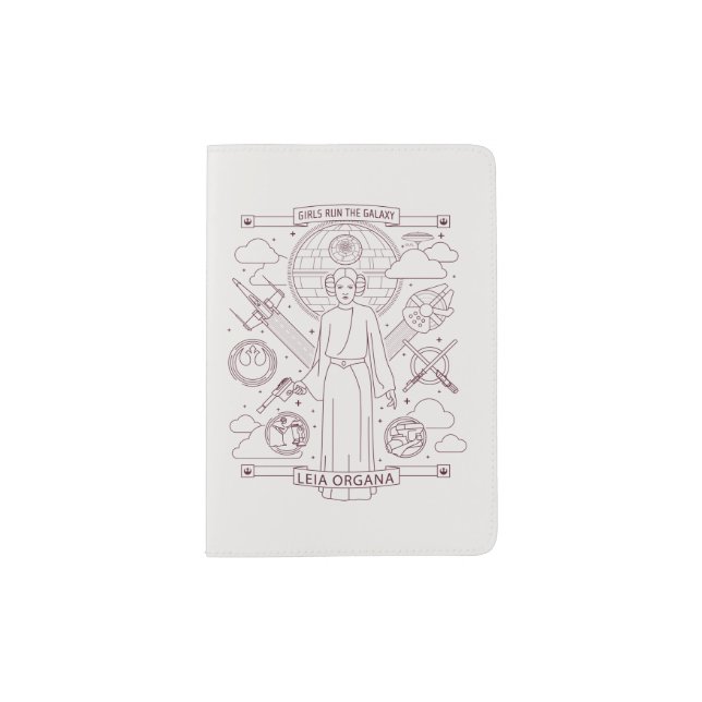 Leia Organa: Girls Run The Galaxy Passport Holder (Front)