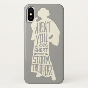Leia: Stormtrooper Typography Quote iPhone X Case