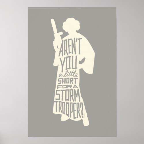 Leia Stormtrooper Typography Quote Poster