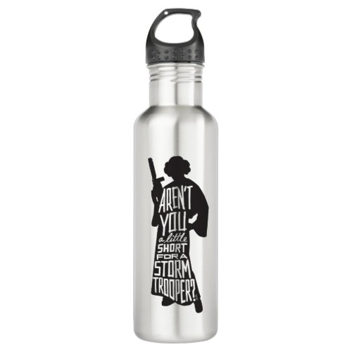 Leia Stormtrooper Typography Quote Stainless Steel Water Bottle