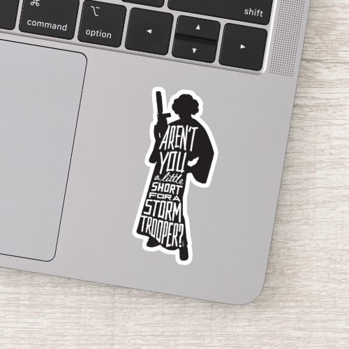 Leia Stormtrooper Typography Quote Sticker
