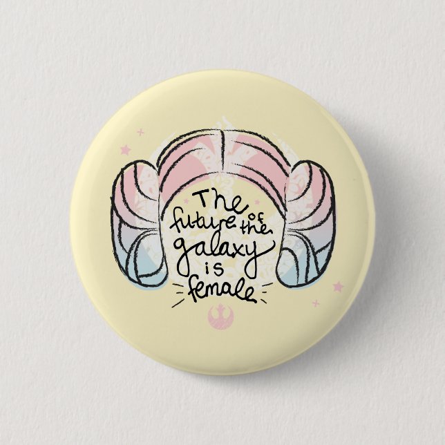 Leia: The Future of the Galaxy is Female Button (Front)