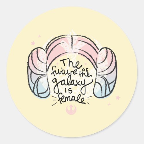 Leia The Future of the Galaxy is Female Classic Round Sticker