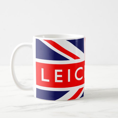 Leicester  British Flag Coffee Mug