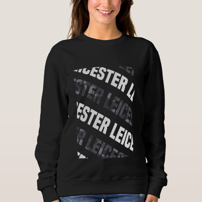 Leicester Camo Pattern Grey Camouflage Sweatshirt (Front)