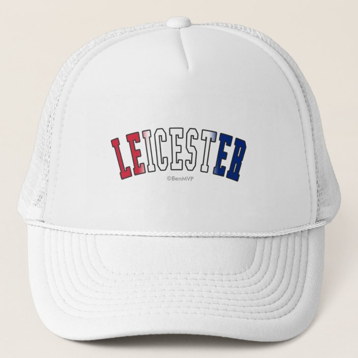 Leicester in United Kingdom National Flag Colors Trucker Hat