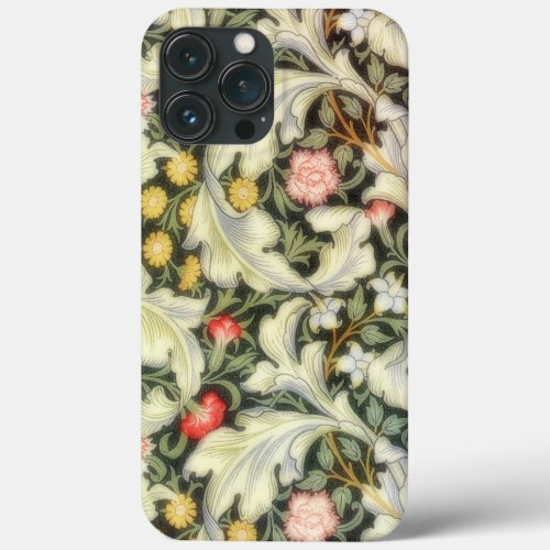 Leicester Vintage Green Floral iPhone 13 Pro Max Case