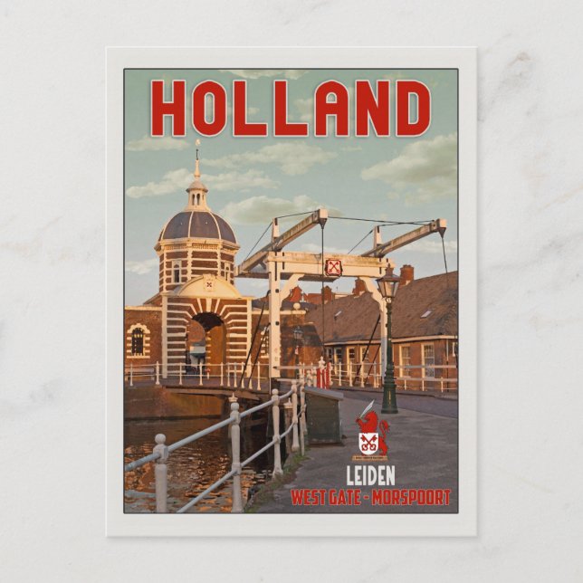 Leiden - Morspoortbrug Postcard (Front)
