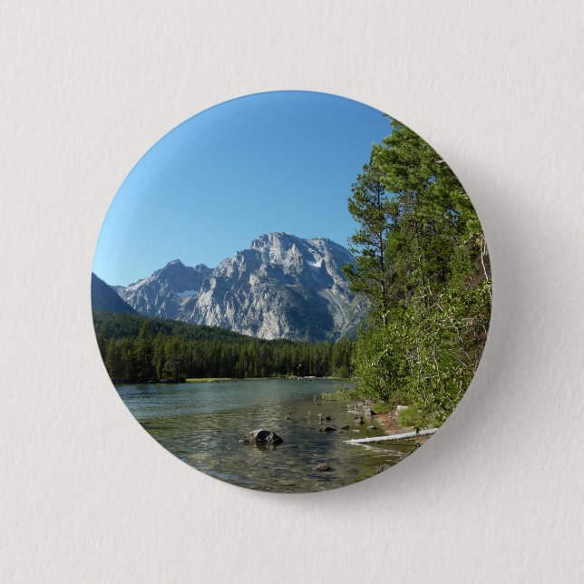 Leigh Lake at Grand Teton National Park Button (Front)