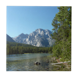 Leigh Lake at Grand Teton National Park Ceramic Tile