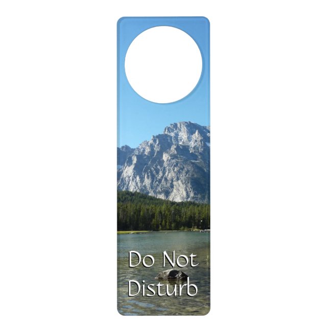 Leigh Lake at Grand Teton National Park Door Hanger (Front)