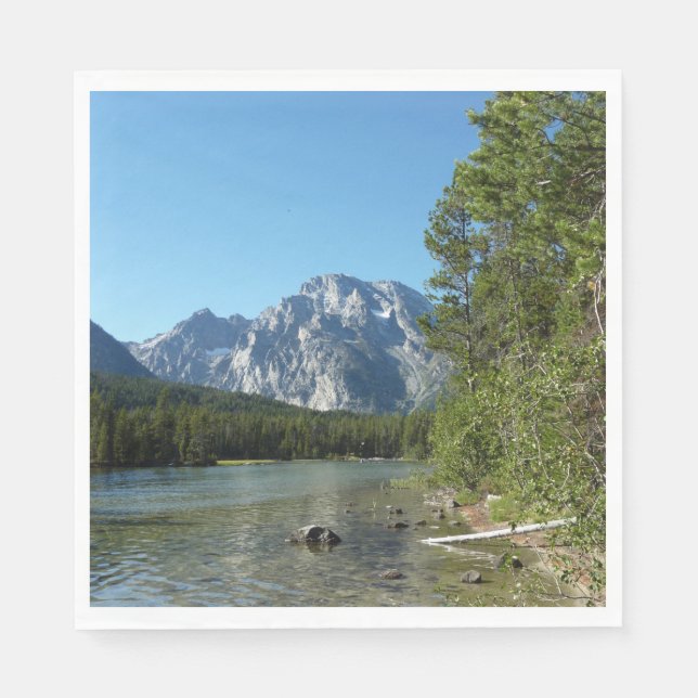 Leigh Lake at Grand Teton National Park Napkins (Front)