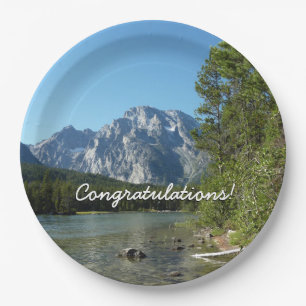 Leigh Lake at Grand Teton National Park Paper Plates