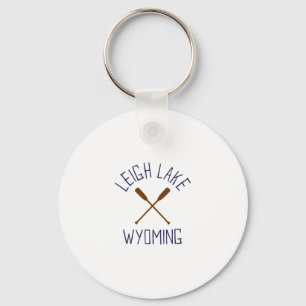 Leigh Lake Wyoming Outdoors Vintage 1 Keychain