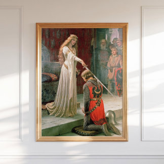 Leighton Accolade Knighting Art Pre Raphaelite Poster