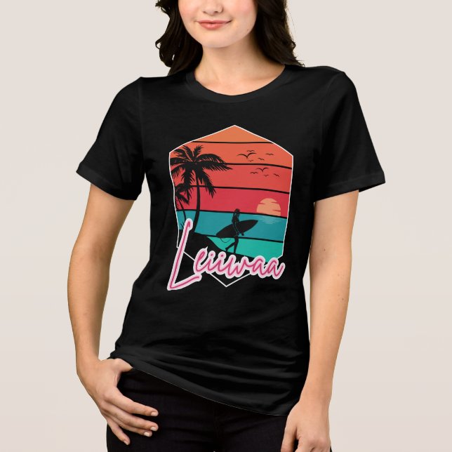 LEIIWAA – Island Girl  Tri-Blend Shirt (Front)