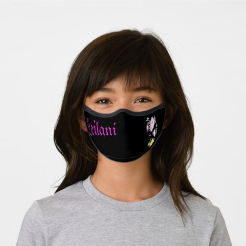 Leilani Name With Kittens And Butterflies  Premium Face Mask
