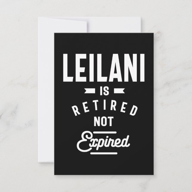 Leilani Personalized Name Birthday Gift RSVP Card (Front)