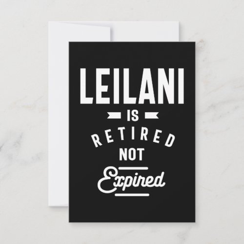 Leilani Personalized Name Birthday Gift RSVP Card