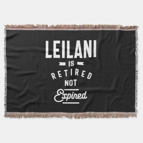 Leilani Personalized Name Birthday Gift Throw Blanket