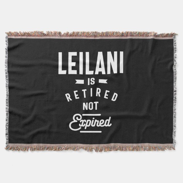 Leilani Personalized Name Birthday Gift Throw Blanket (Front)