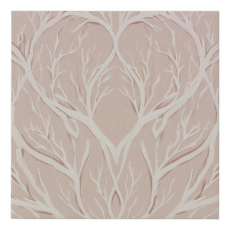 Leinwand Naturmotiv – Sanfte Baumäste in Herzform Faux Canvas Print