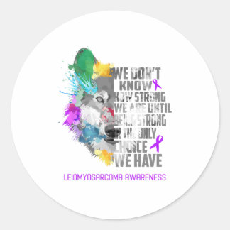 Leiomyosarcoma Awareness Ribbon Support Gifts Classic Round Sticker