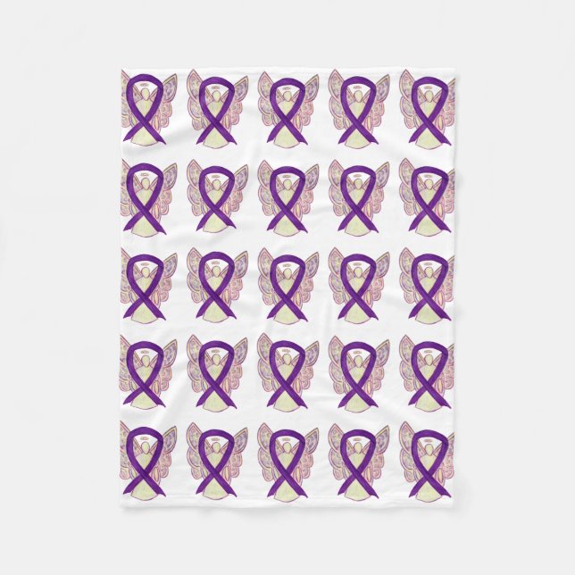 Leiomyosarcoma Cancer Awareness Ribbon Blankets (Front)