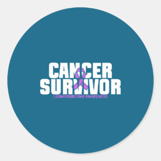 Leiomyosarcoma Cancer Survivor Fighter Awareness Classic Round Sticker