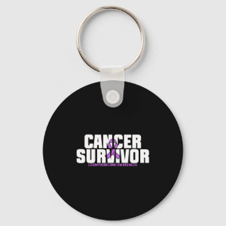 Leiomyosarcoma Cancer Survivor Fighter Awareness Keychain