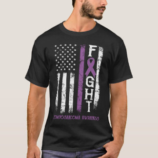 Leiomyosarcoma Warrior US Flag T-Shirt