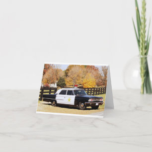 Leipers Fork, TN Police Car Autumn Painting Card