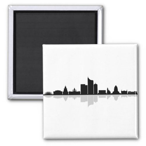 LEIPZIG Deutschland City Skyline Silhouette Magnet