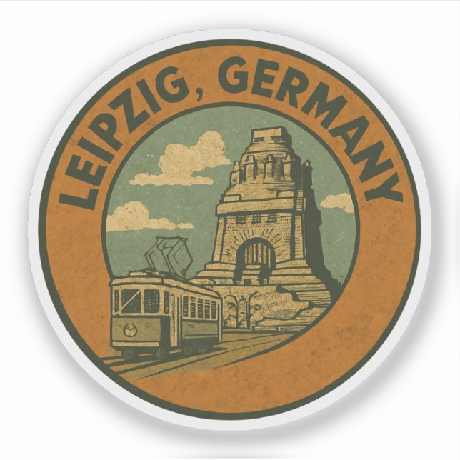 Leipzig Germany City Art Sticker (Front)