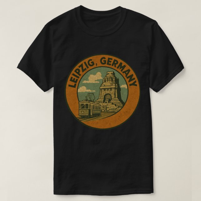 Leipzig Germany City Art T-Shirt (Design Front)